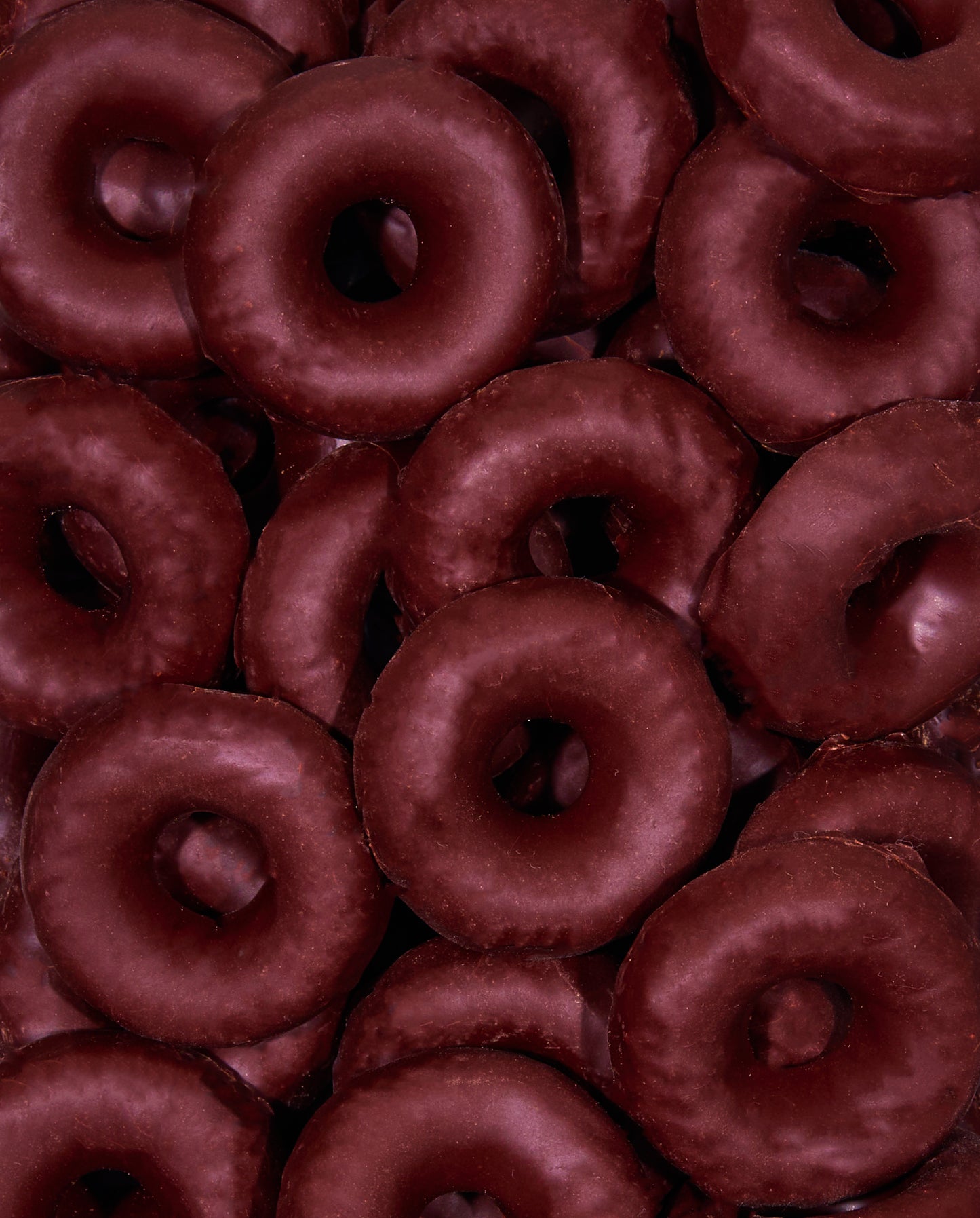 Zoomed-in Dark Chocolate-Covered Raspberry Jelly Rings