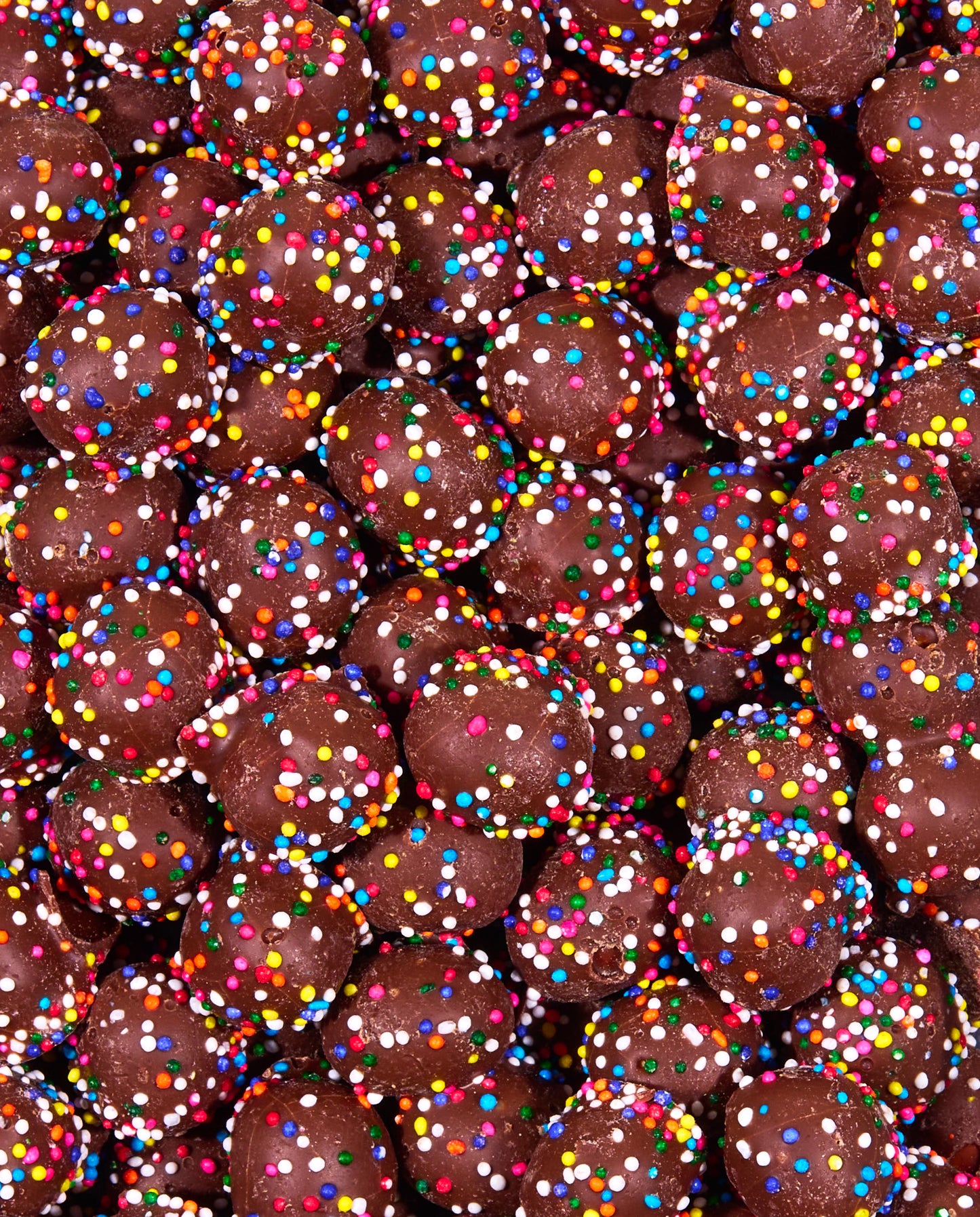 Zoomed-in Milk Chocolate-Covered Pretzel Balls