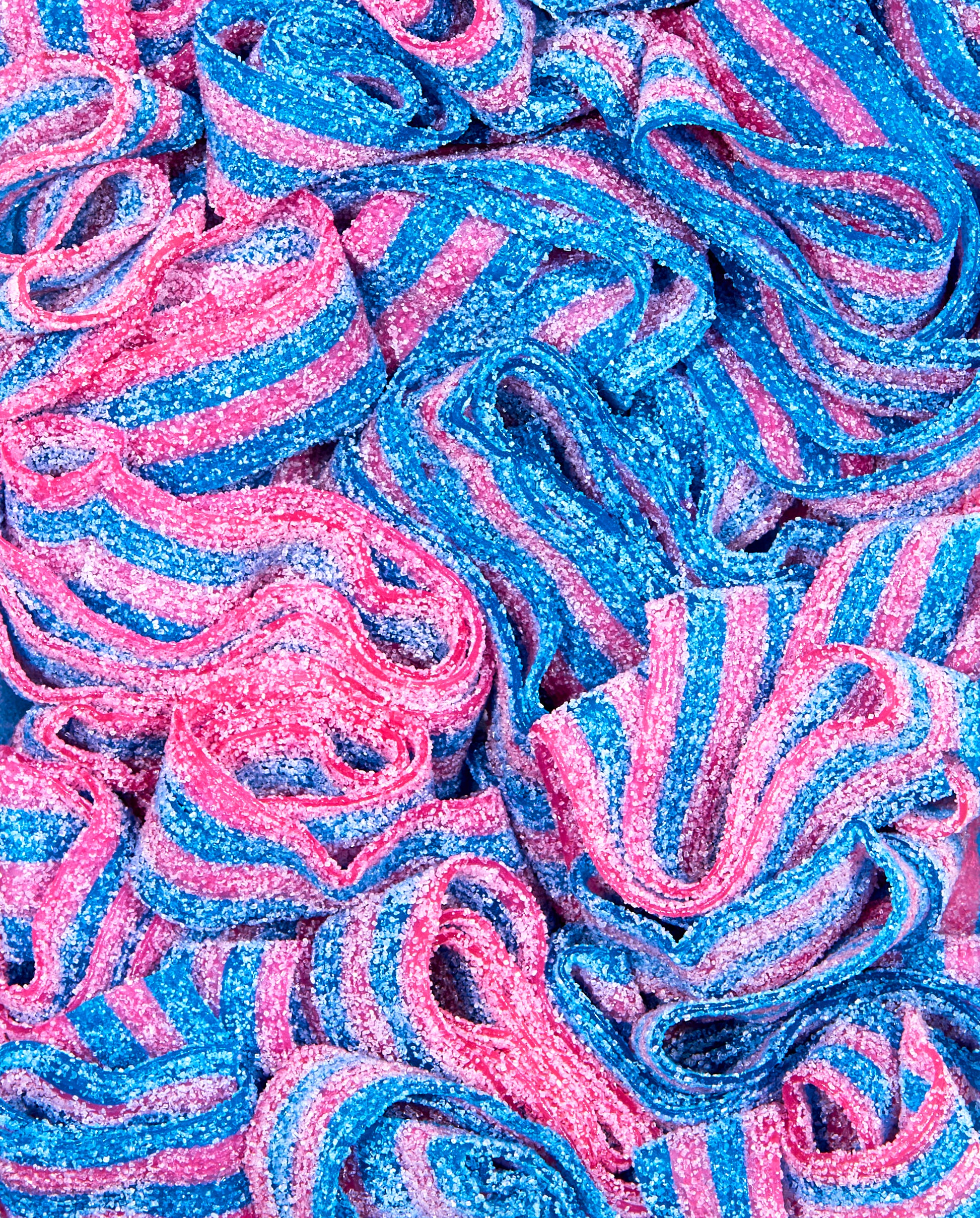 Zoomed-in Sour Cotton Candy Belts