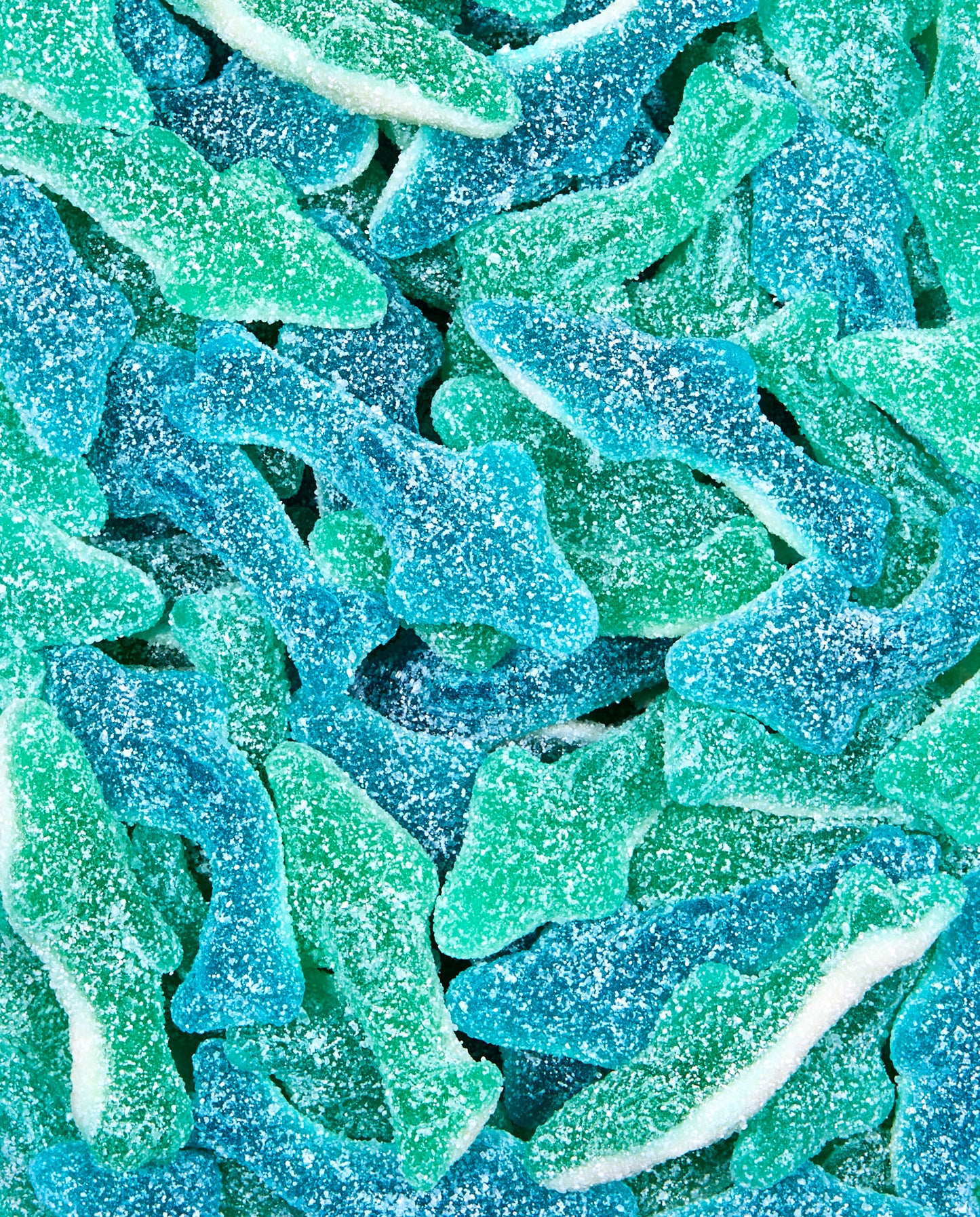 Zoomed-in Sour Strawberry Gummy-Mallow Sharks