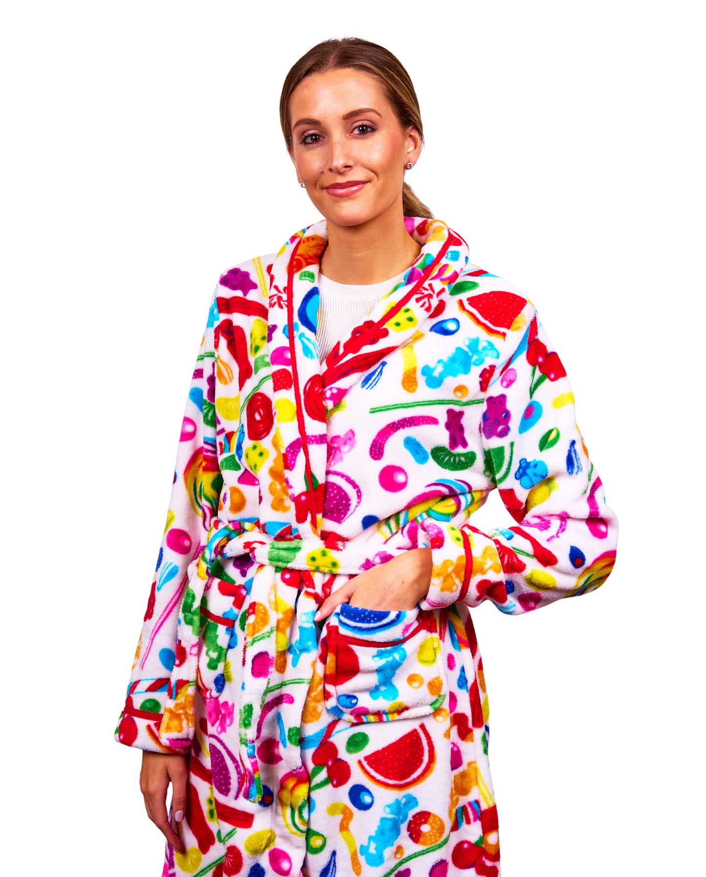 Womens Fuzzy Bathrobe